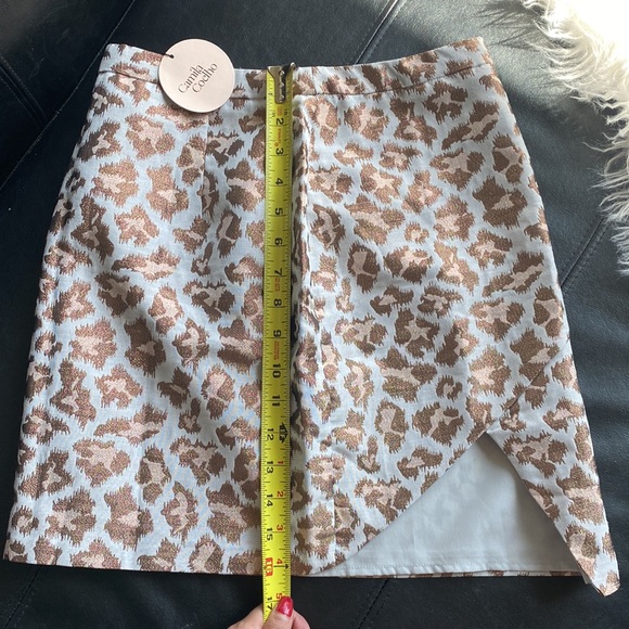 Camilla Coelho Skirt in Gold Brocade Leopard - Size Small - Picture 2 of 7